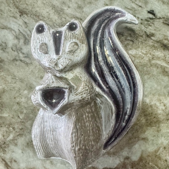 Jonathan Adler Gray and White Ceramic Squirrel